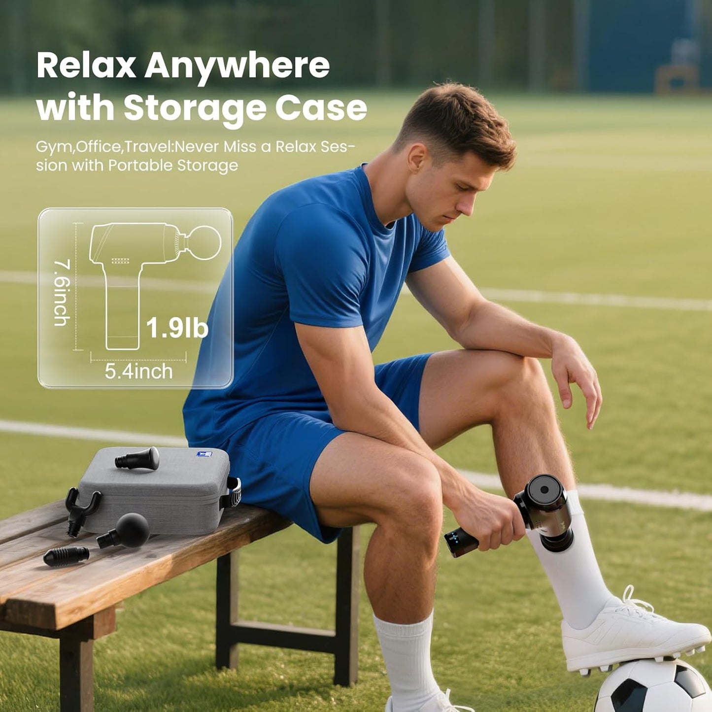 Bob and Brad T2 Massage Gun, Powerful Muscle Massage Gun 4000mAh Battery 10mm Amplitude,Percussion Massager with USB-C Charging for Back Shoulder Body Muscle, Handheld Massager Gifts for Men Women