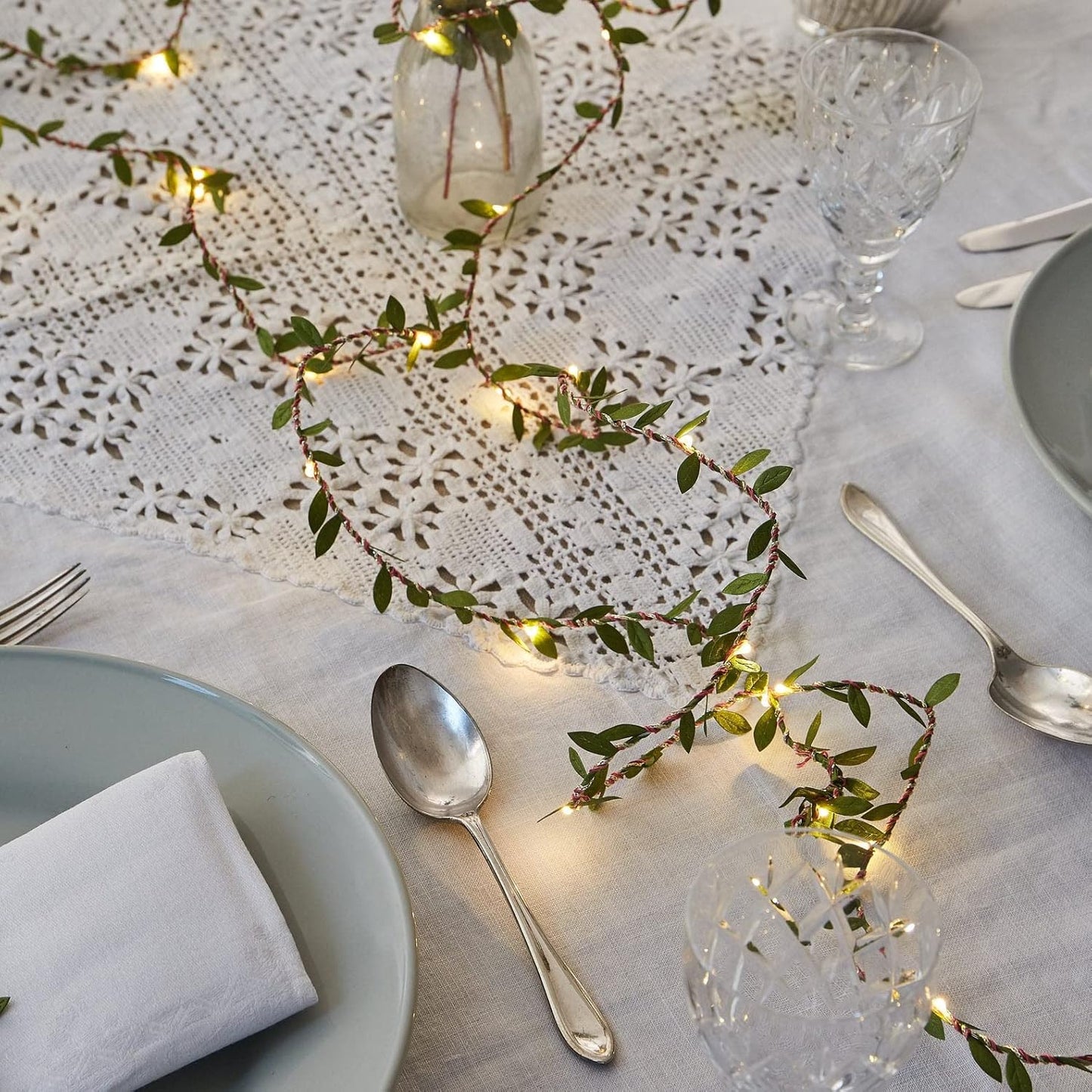 EShing Fairy Lights with Vines, USB Powered 33ft 100LED String Lights with 33ft Artificial Green Leaf Garland for Wall DIY Craft Party Wedding Home Decor (Warm)