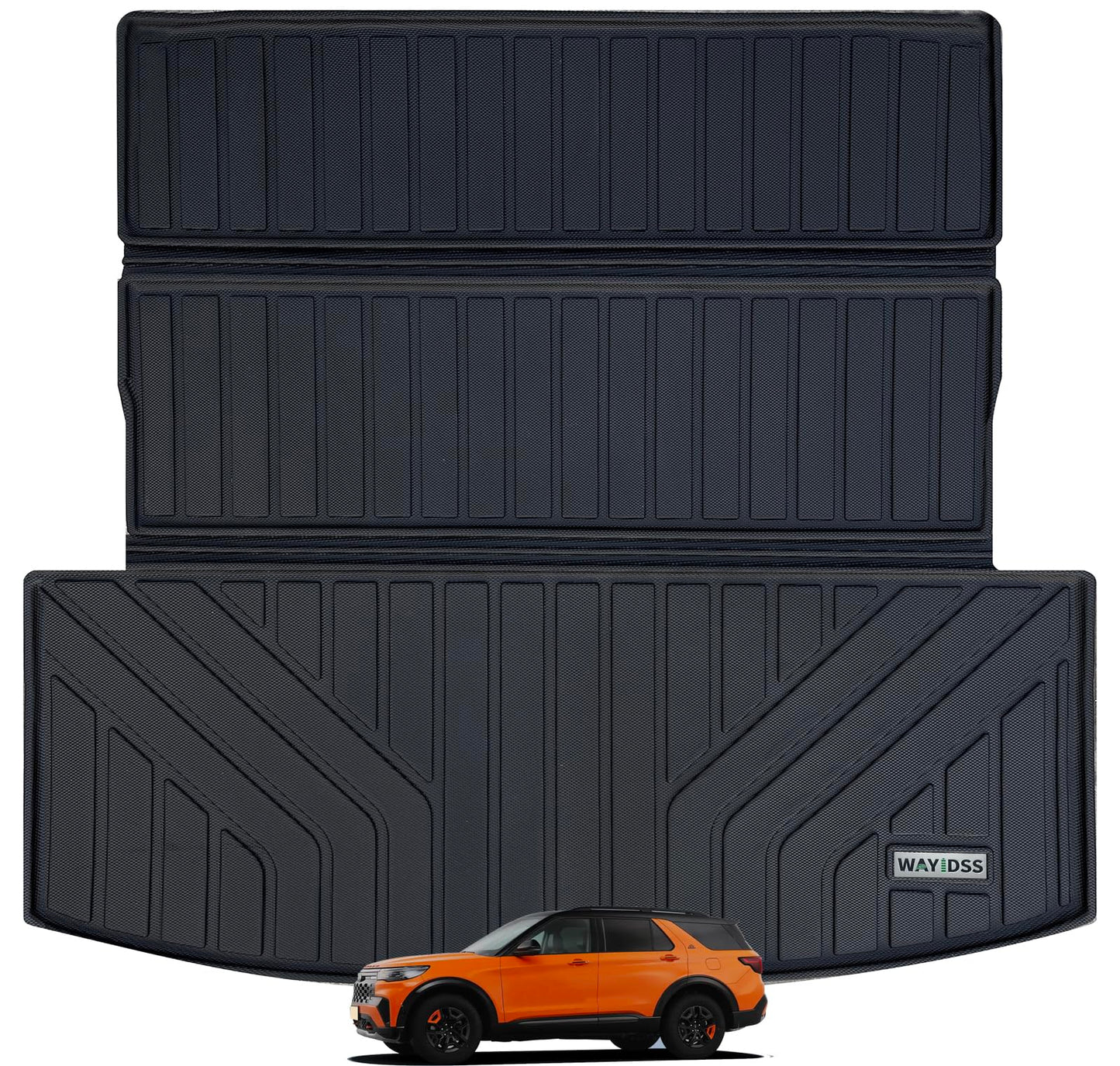 WAYIDSS Floor Mats for 2015-2024 Ford F-150/ F150 Lightning SuperCrew Cab(Not Fit Rear Seat with Under-Seat Fold Flat Storage),TPE All Weather Protection 2 Rows Car Floor Liners Accessories-Black