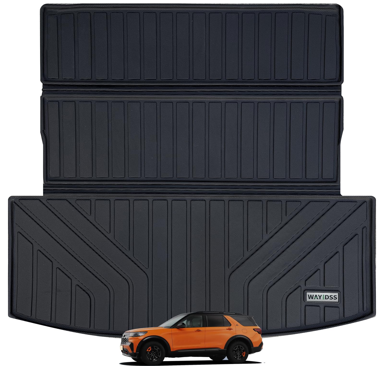 WAYIDSS Floor Mats for 2015-2024 Ford F-150/ F150 Lightning SuperCrew Cab(Not Fit Rear Seat with Under-Seat Fold Flat Storage),TPE All Weather Protection 2 Rows Car Floor Liners Accessories-Black