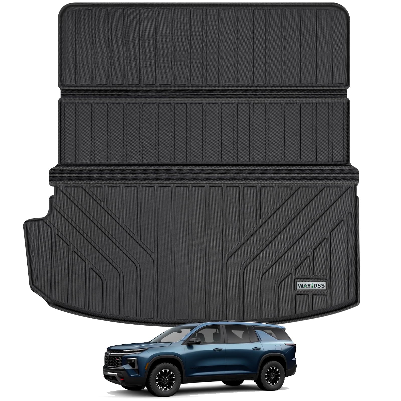 WAYIDSS Floor Mats for 2015-2024 Ford F-150/ F150 Lightning SuperCrew Cab(Not Fit Rear Seat with Under-Seat Fold Flat Storage),TPE All Weather Protection 2 Rows Car Floor Liners Accessories-Black