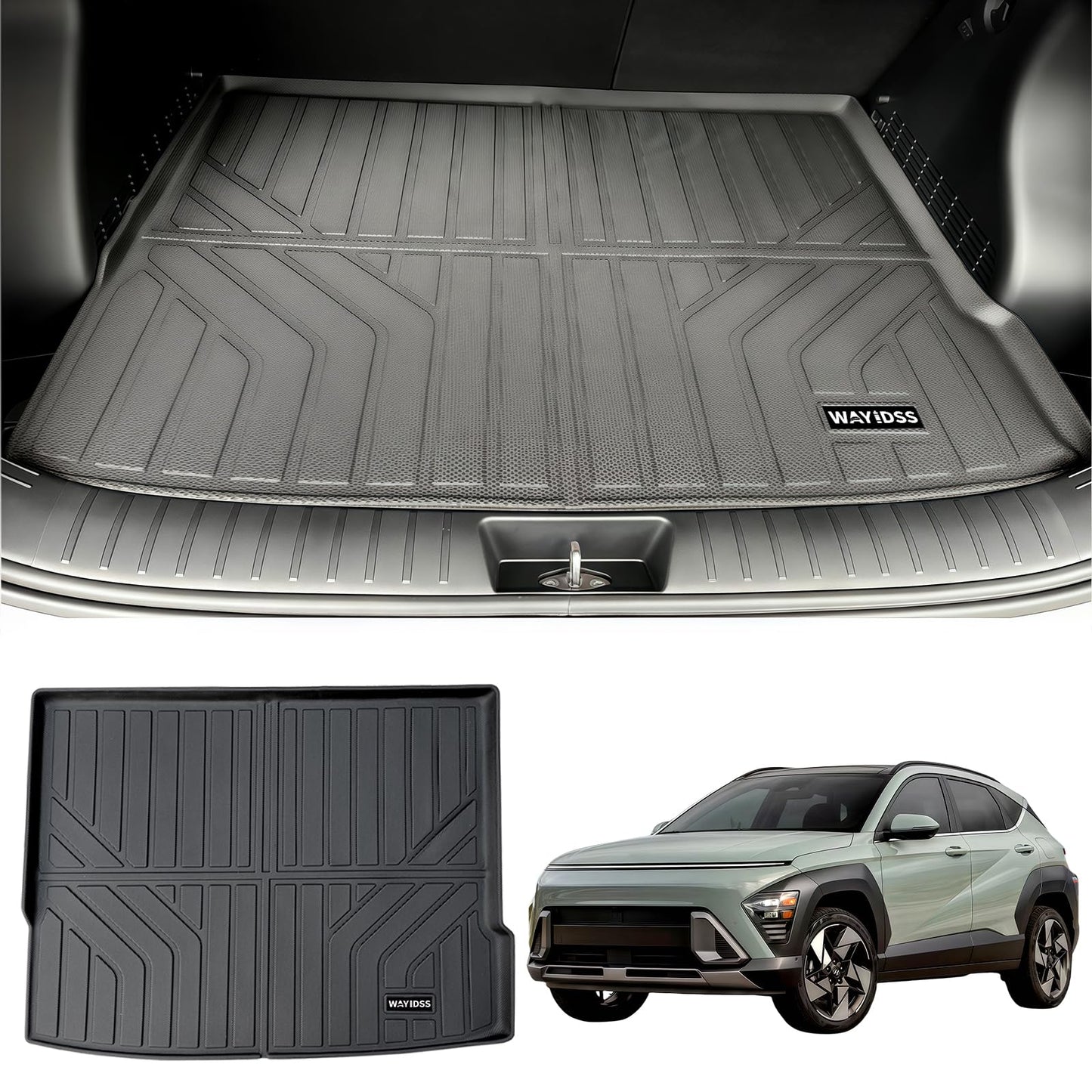 WAYIDSS Floor Mats for 2015-2024 Ford F-150/ F150 Lightning SuperCrew Cab(Not Fit Rear Seat with Under-Seat Fold Flat Storage),TPE All Weather Protection 2 Rows Car Floor Liners Accessories-Black