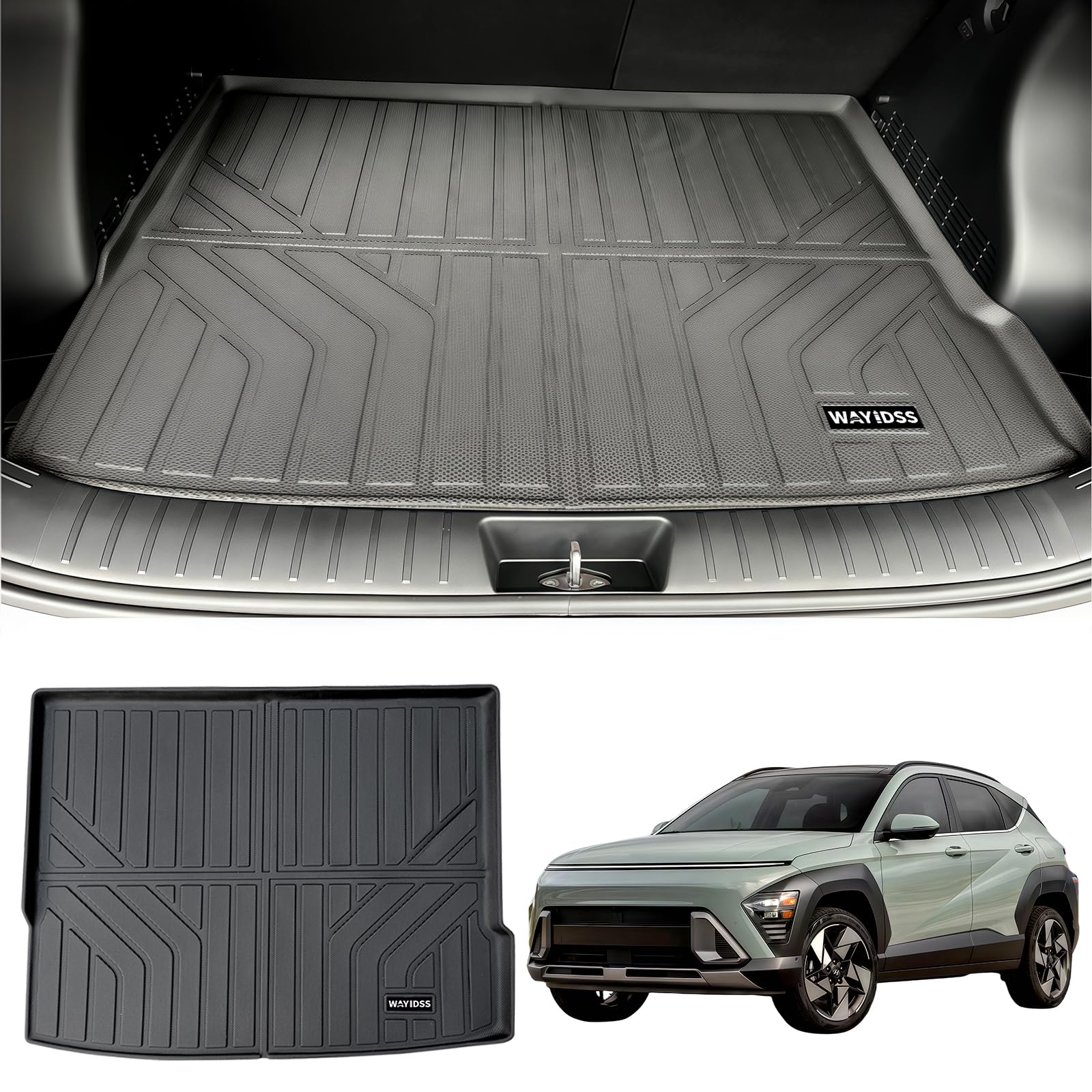 WAYIDSS Floor Mats for 2015-2024 Ford F-150/ F150 Lightning SuperCrew Cab(Not Fit Rear Seat with Under-Seat Fold Flat Storage),TPE All Weather Protection 2 Rows Car Floor Liners Accessories-Black